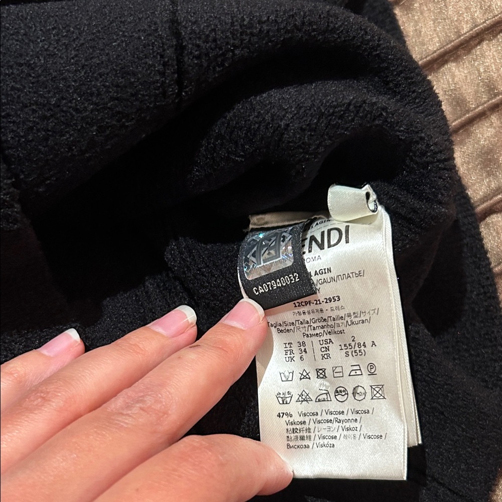 Fendi x Skims Black Velvet Dress - Picture 16 of 16